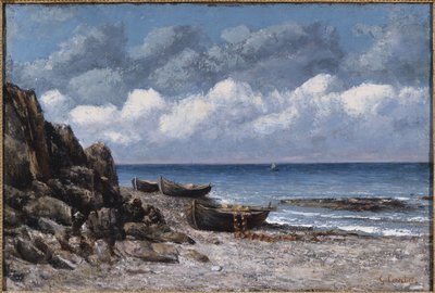 Boats at St. Aubain by Gustave Courbet
